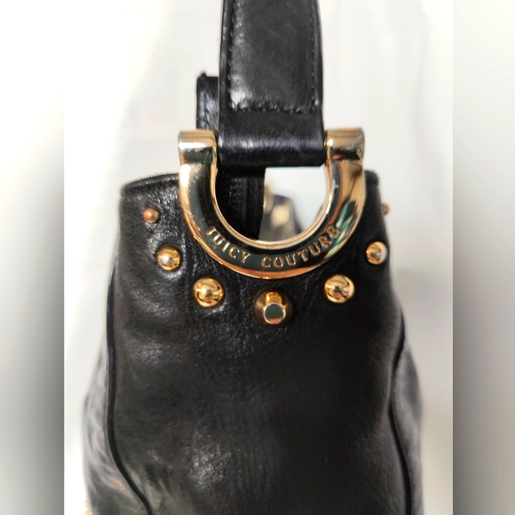 💯 Vintage Juicy Couture 100% SheepSkin Leather Hobo Crossbody - Picture 4 of 11